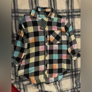 Wild Fable Multicolor Plaid Button Down Shirt